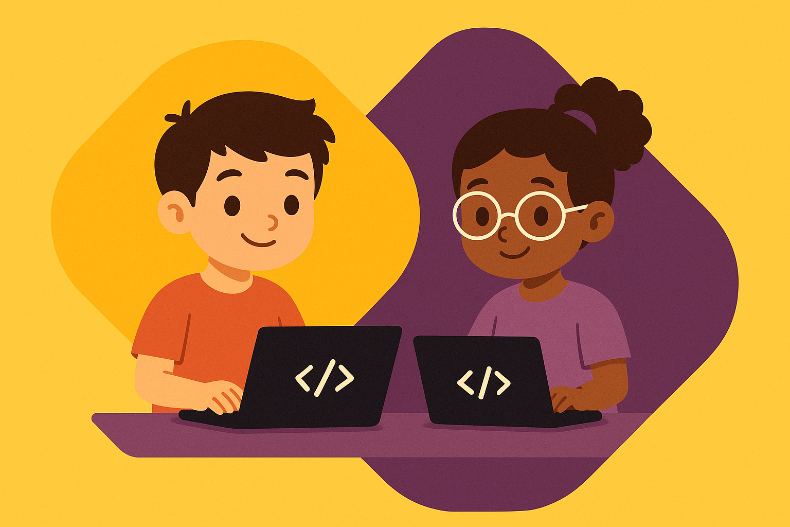 Kids doing coding